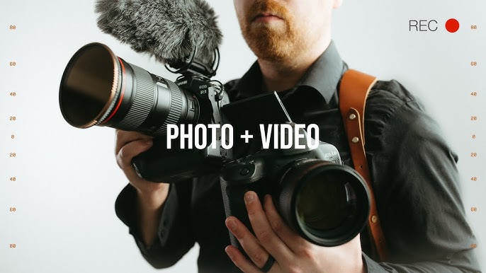 A camera on a tripod beside a lighting stand, for Minneapolis photo and video