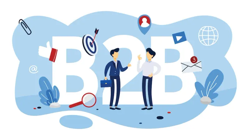 Two people shaking hands across a conference table, for B2B videos
